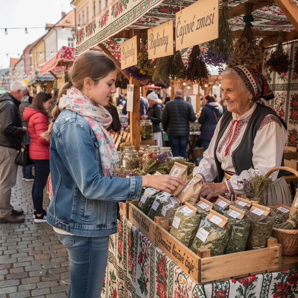 Ručne zbierané bylinky, pripravené na sušenie, rozložené na bielej plachte.
