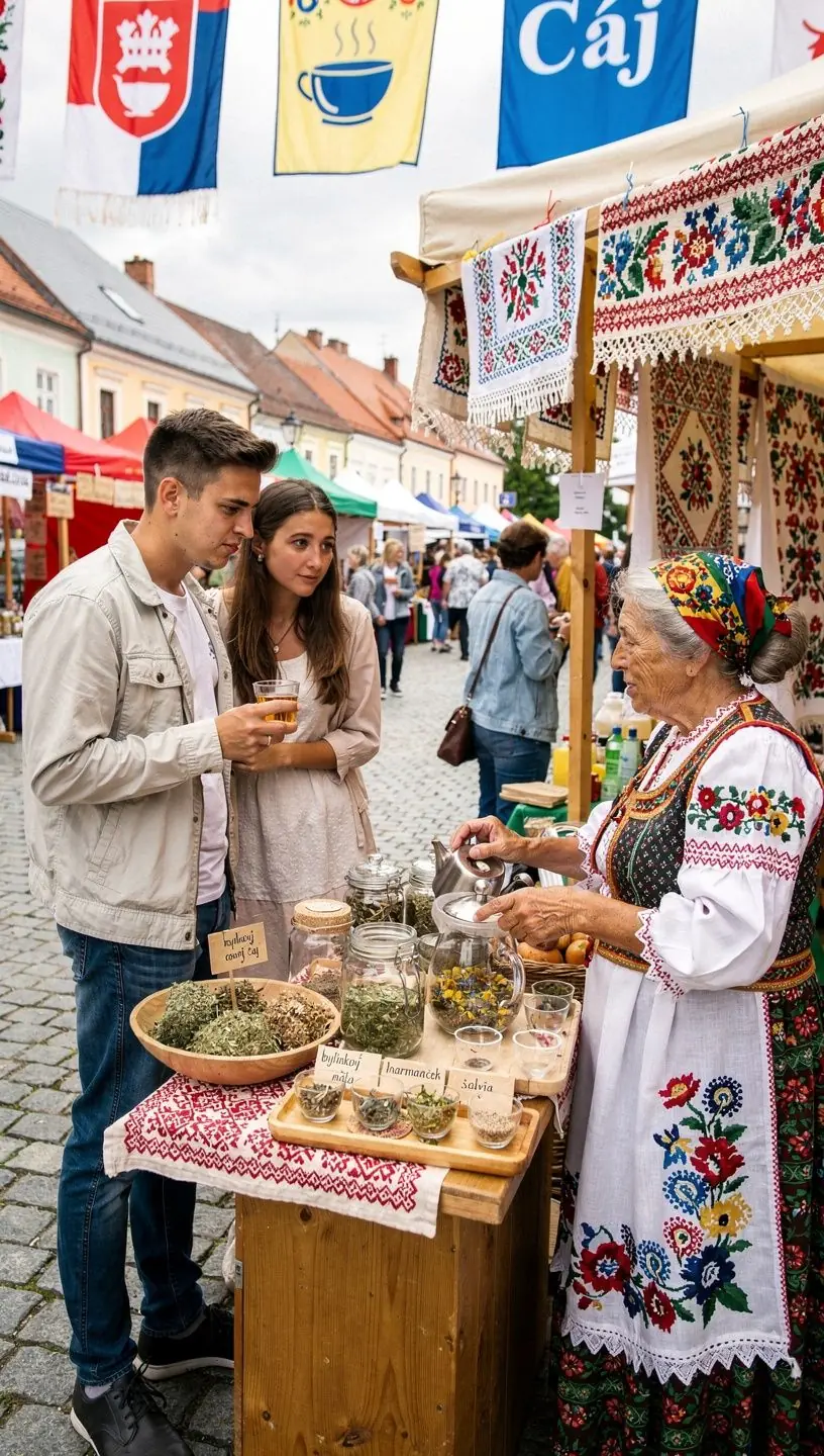 Krásne usporiadané balenie slovenského bylinkového čaju.